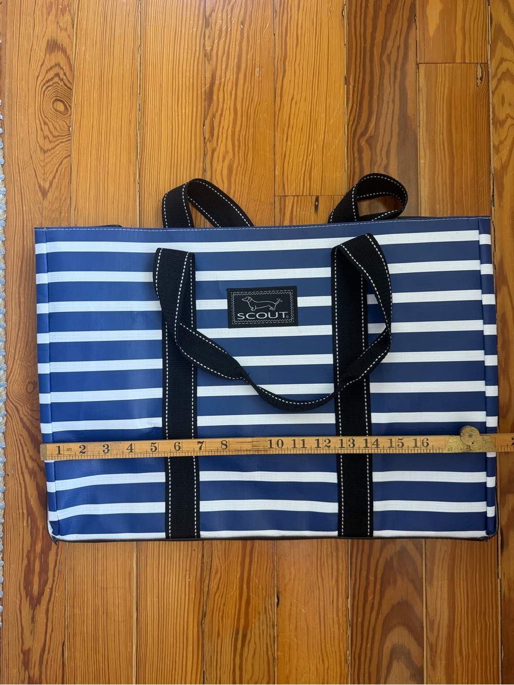 Scout Blue and White Deano Striped Tote - Picture 6 of 8